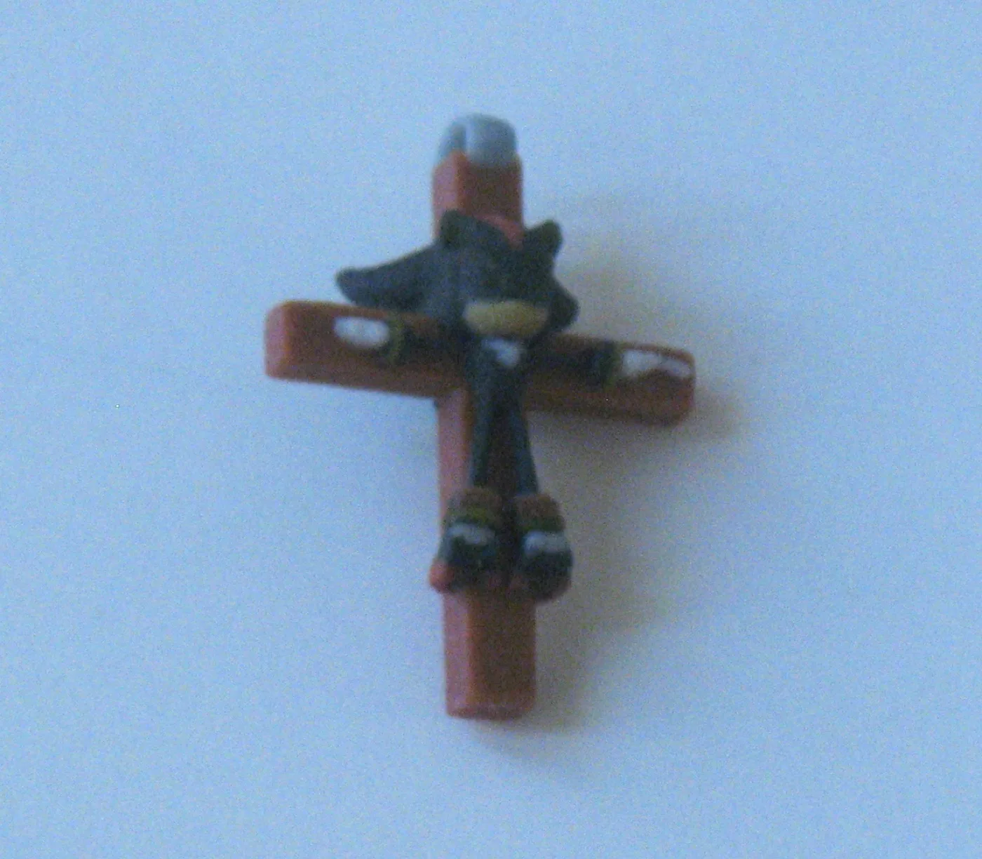Crucified T-pose Shadow the Hedgehog charm, one of the earliest Amema charms