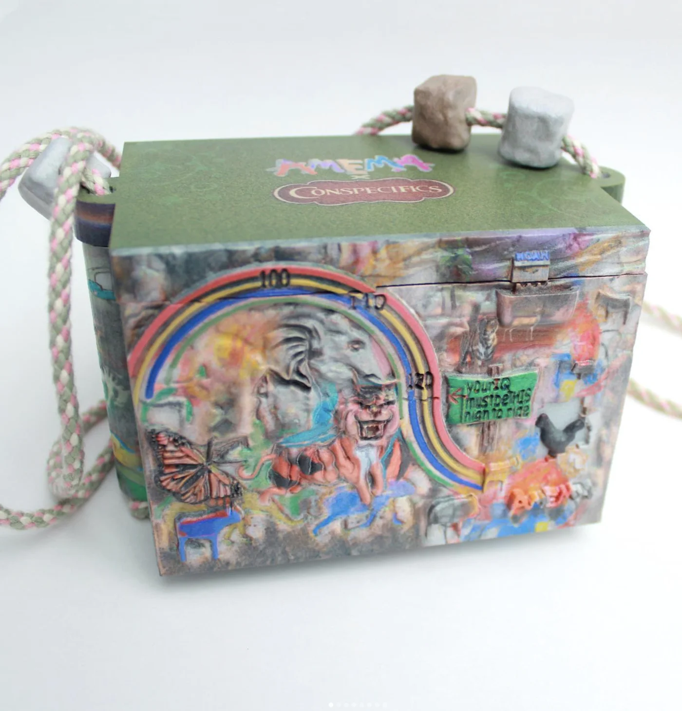 Sculptural box bag, collaboration with Liby Hays